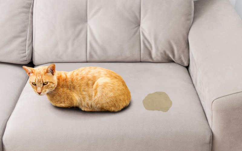 Lavagem de Sofá com xixi de gato